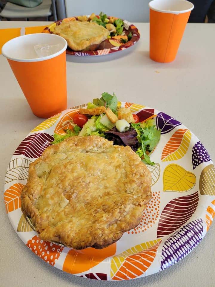 Chicken Pot Pie and Salad Meal we had at the Madison County Historical Society